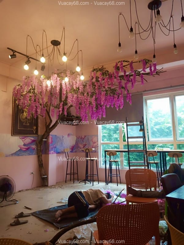 cây hoa tử đằng giả decor quận 1