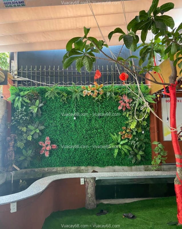 Tường cây giả quận 11 HCM Tường cây giả quận 11 HCM