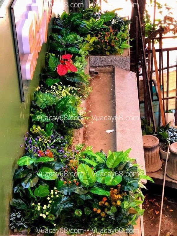 Tường cây giả quận 7 HCM Tường cây giả quận 7 HCM