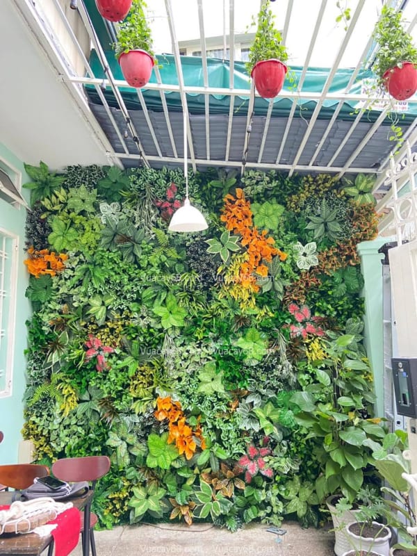 Tường cây giả quận 9 HCM