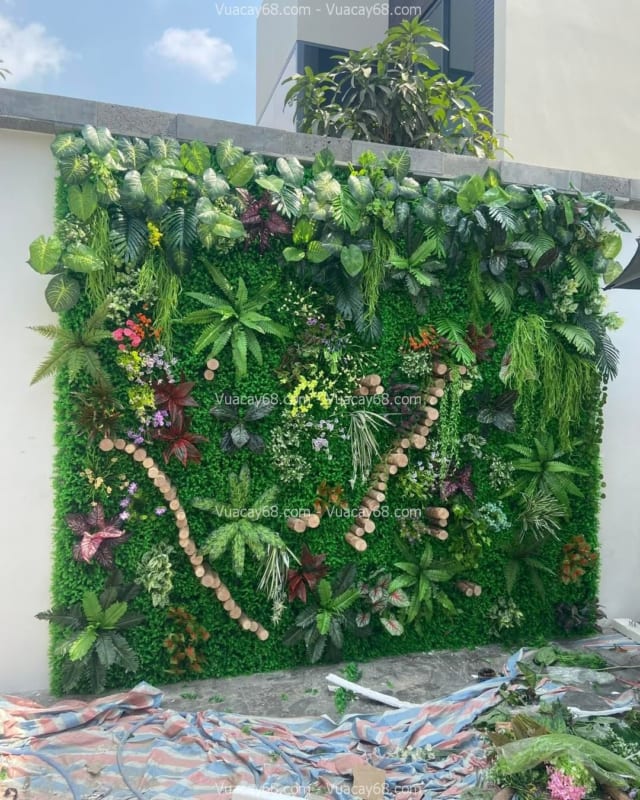 Tường cây giả quận 9 HCM